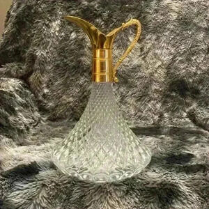 Vintage Glass Diamond Patterned Ewer
Claret  Pitcher